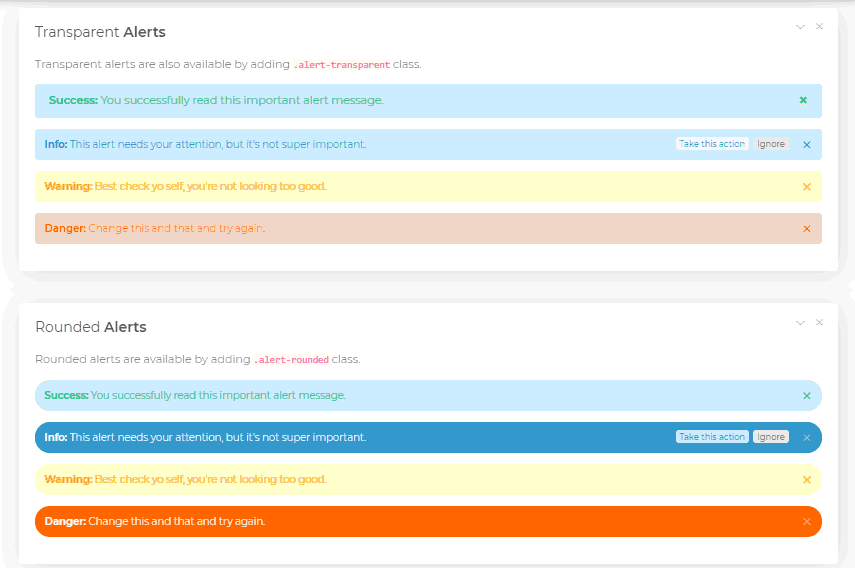 Alerts Bootstrap 4 Components