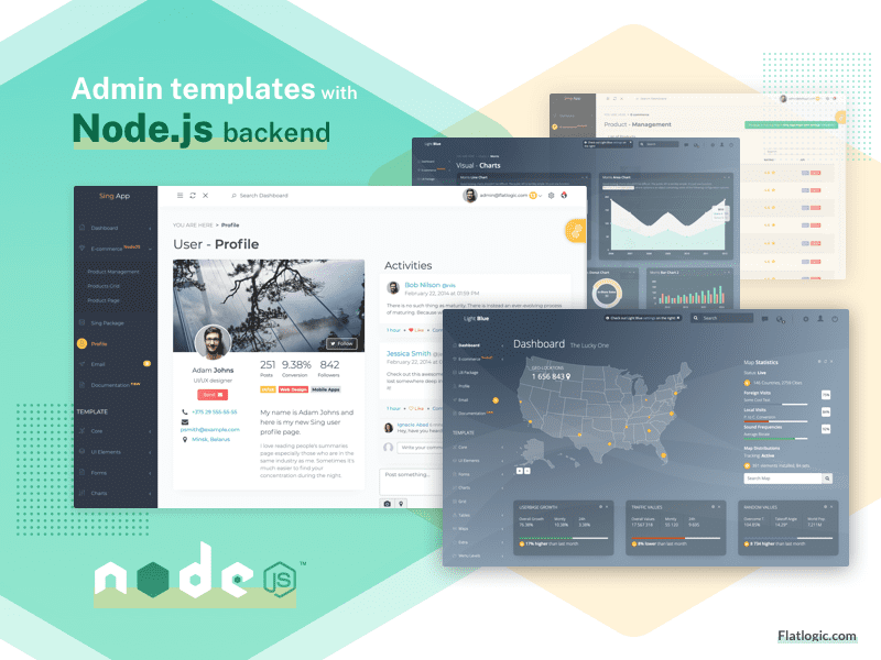 Top 5 Admin Templates With Node.js Backend