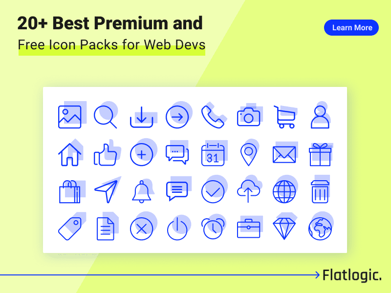 20+ Best Premium & Free Icon Packs for Developers and Designers