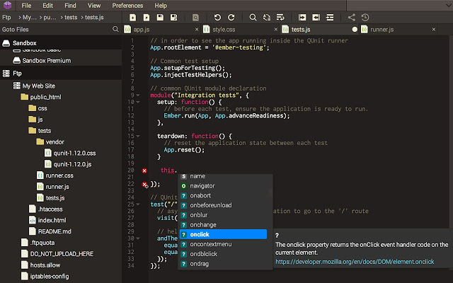 Codeanywhere screenshot