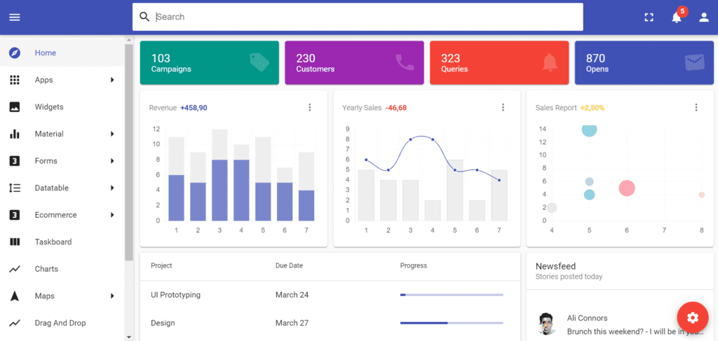 Primer - Angular & React Material Design Admin Template