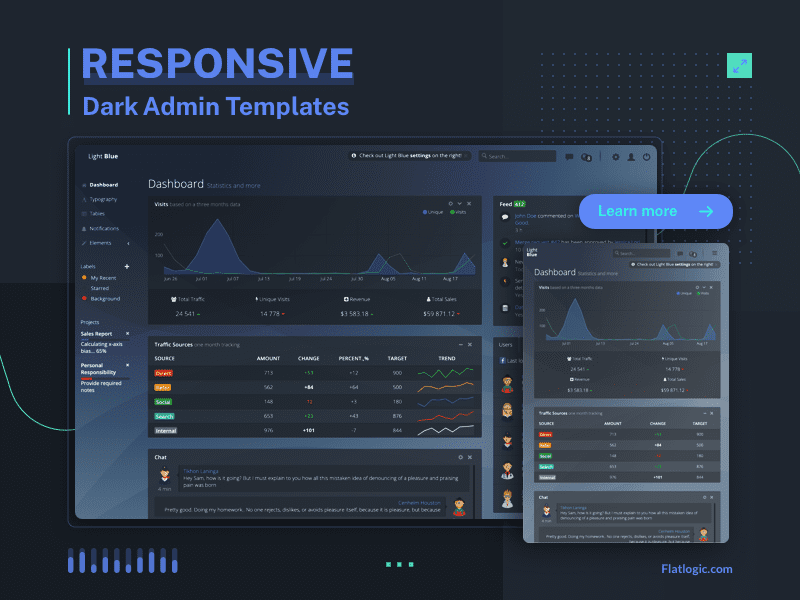 Top 7 Dark-Themed Admin Templates [+Bonus]