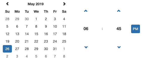 bootstrap datepicker screenshot