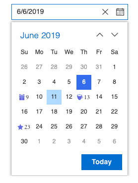 Syncfusion React DatePicker screenshot