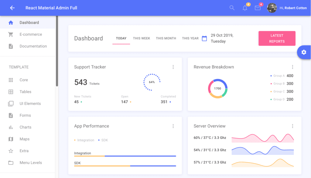 react material admin