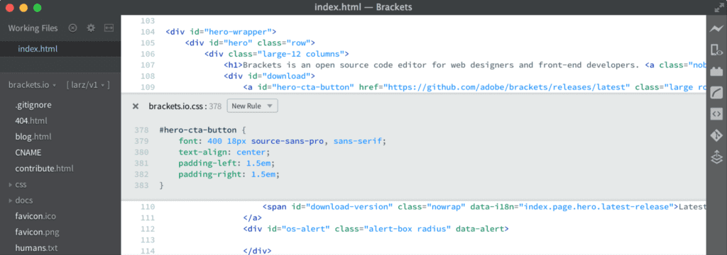 Brackets Visual Studio Alternatives