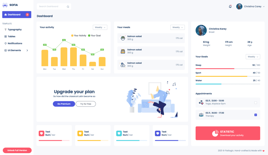 Sofia React Admin Template