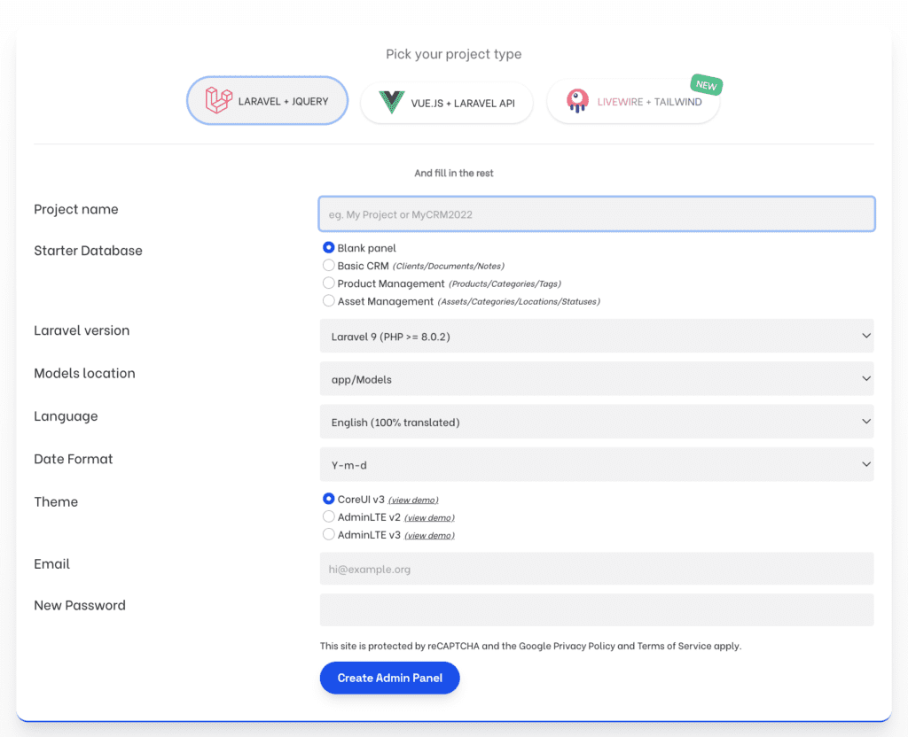 Quick Admin Panel