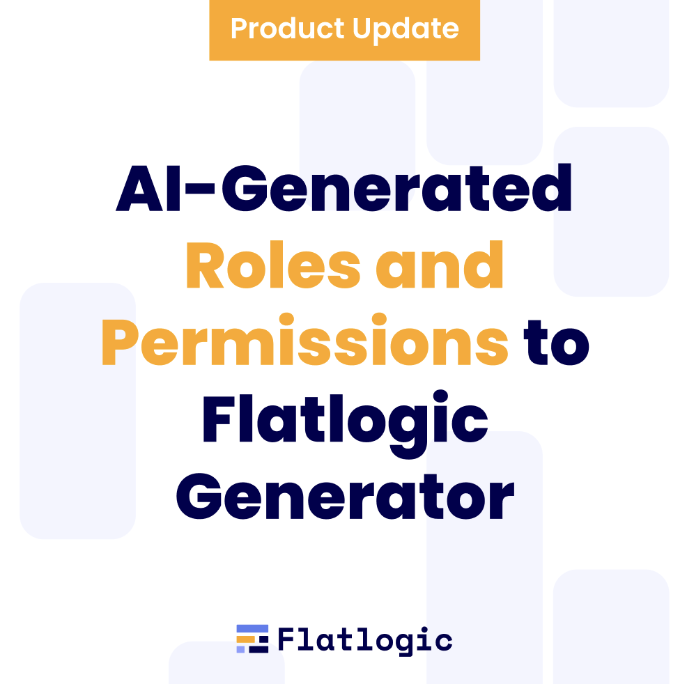 AI-Generated Roles and Permissions to Flatlogic Generator